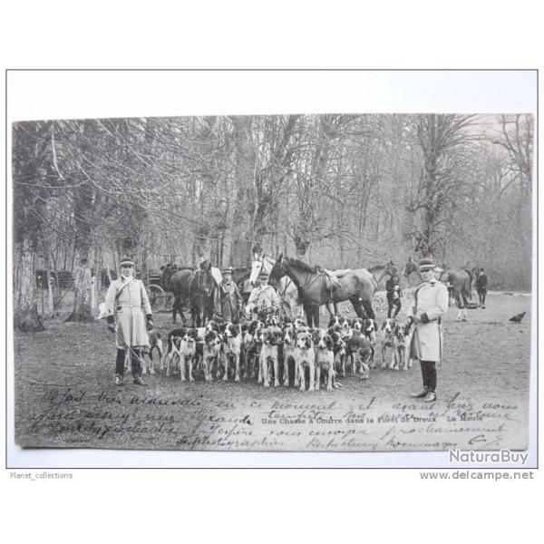 CPA 14 CALVADOS chasse � courre for�t Dreux 1903