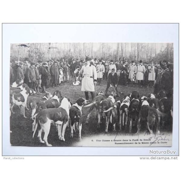 CPA 14 CALVADOS chasse � courre for�t Dreux 1903