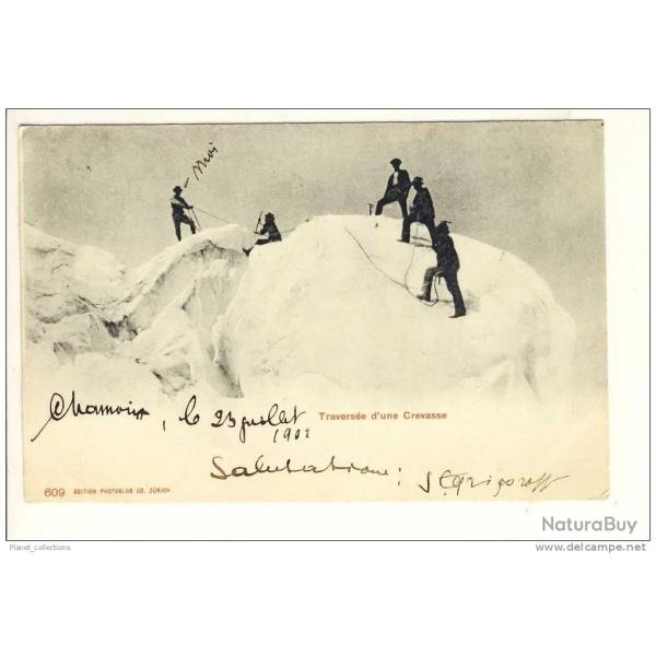 CPA 74 HAUTE-SAVOIE - Chamonix Escalade 1902