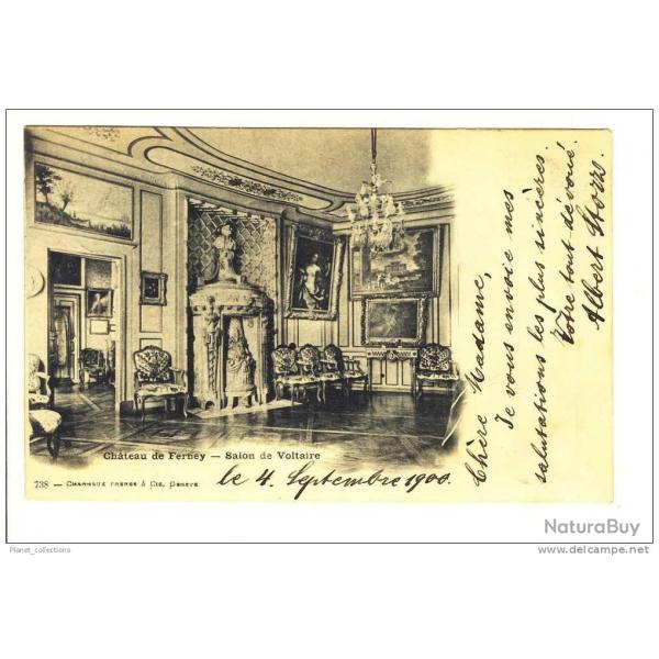 CPA 01 AIN FERNEY VOLTAIRE Salon de Voltaire 1900