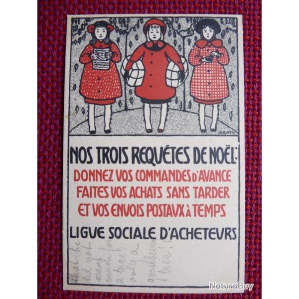 CPA illustr�e Syndicat Ligue Social d'Acheteurs RUFFY