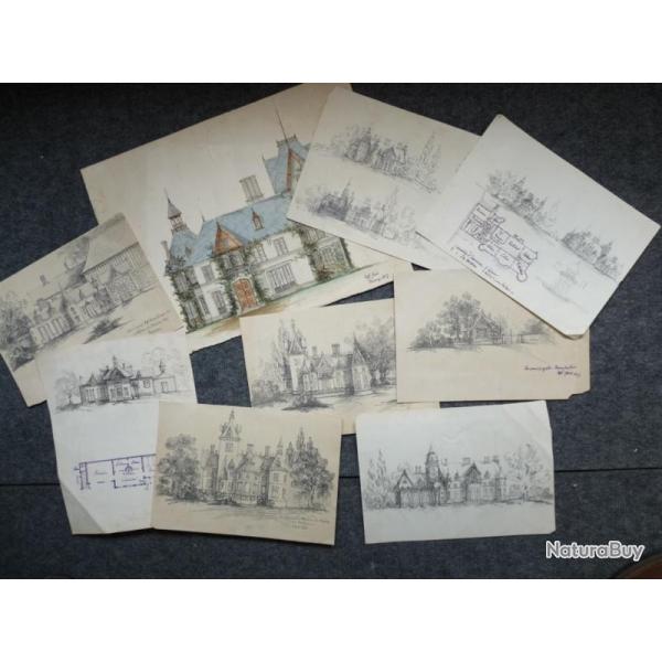 Dessins originaux Ch�teau MEZERY P�ckler