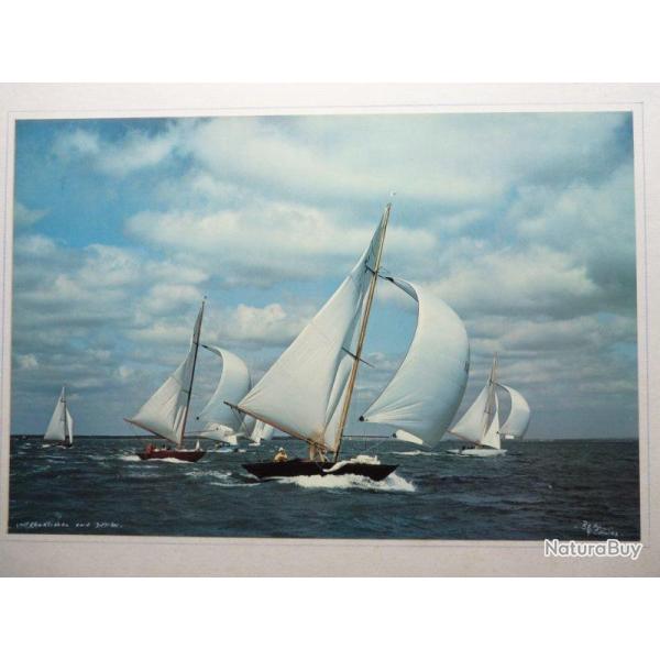 Grande photographie course Voiliers sign�e ? Mer bateau