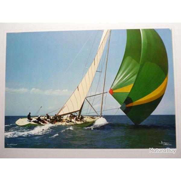 Grande photographie course Voiliers sign�e ? mer bateau