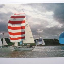 Grande photographie course Voiliers sign&eacute;e ? mer bateau