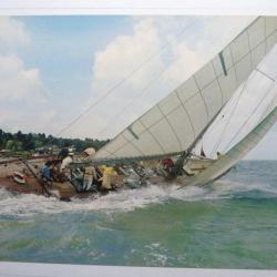 Grande photographie course Voiliers sign&eacute;e ? mer bateau