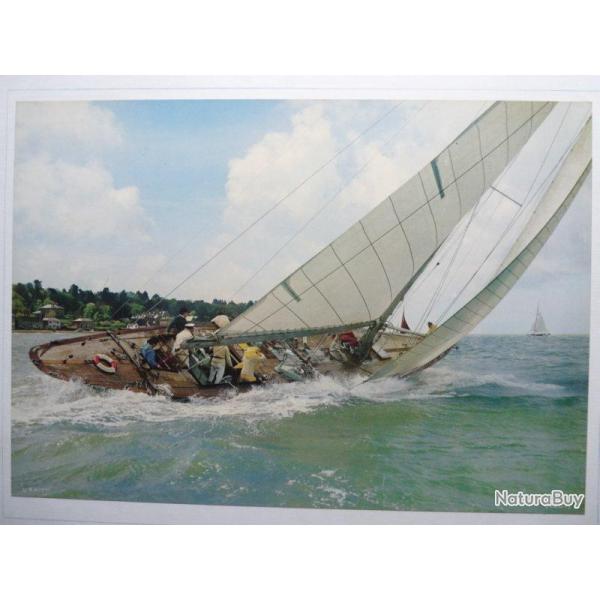 Grande photographie course Voiliers sign�e ? mer bateau