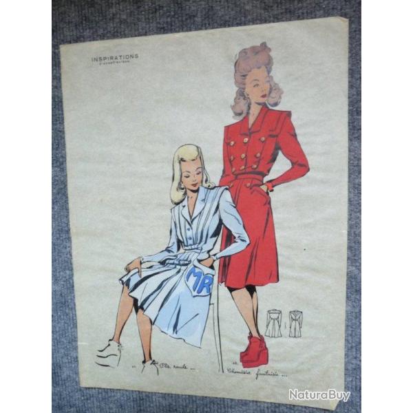 Dessin Mode Femme Pin-up 1945