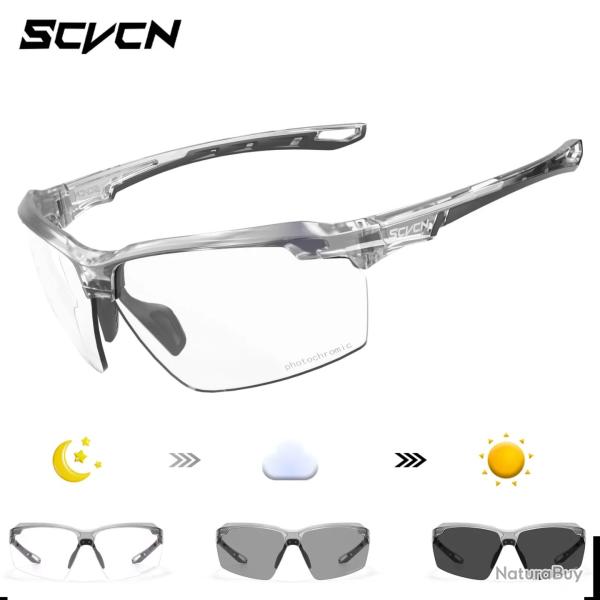 Lunette de tir UV400 photochromique SCVCN - Gris