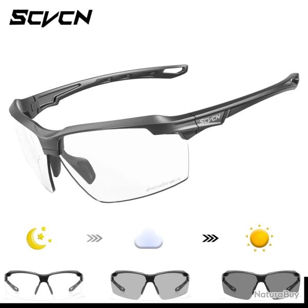 Lunette de tir UV400 photochromique SCVCN - Noir