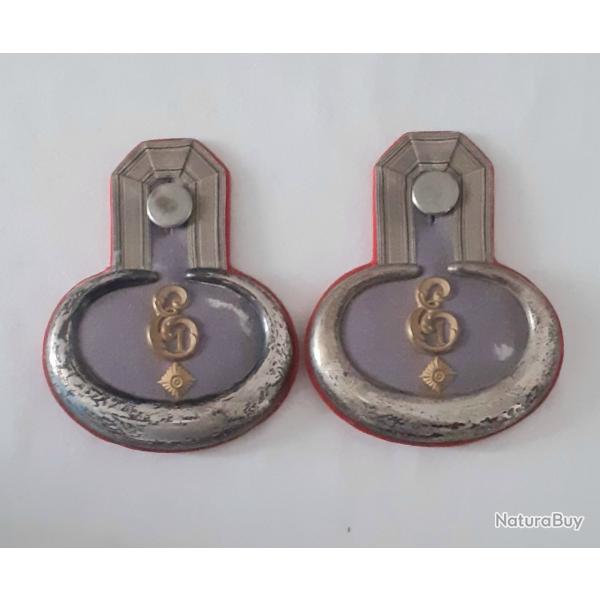 DE156518a  Paire �paulette lieutenant 1�r�giment des chemins de fer militaire