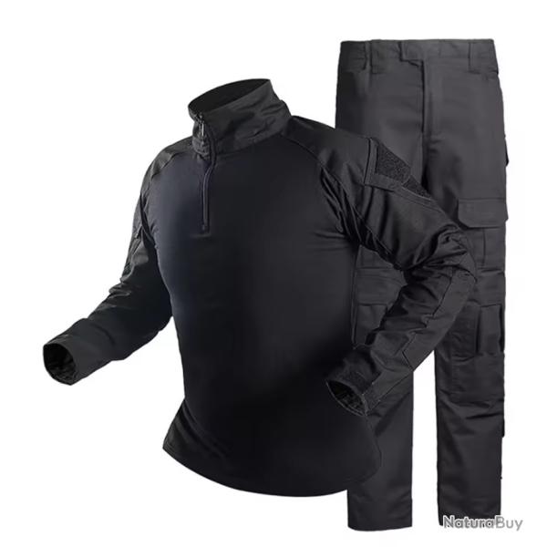 Uniforme tactique, combinaison de Camouflage (Full Black) (4)