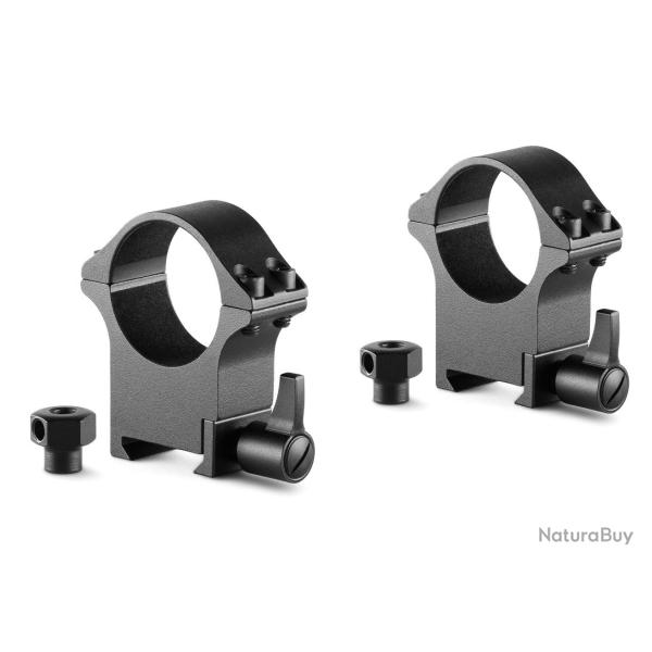 Colliers Acier HAWKE Professional diam. 30mm pour montage sur rail Picatinny Haut 23107
