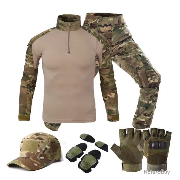Uniforme tactique, combinaison de Camouflage + quipement (Tan Fort) (2)