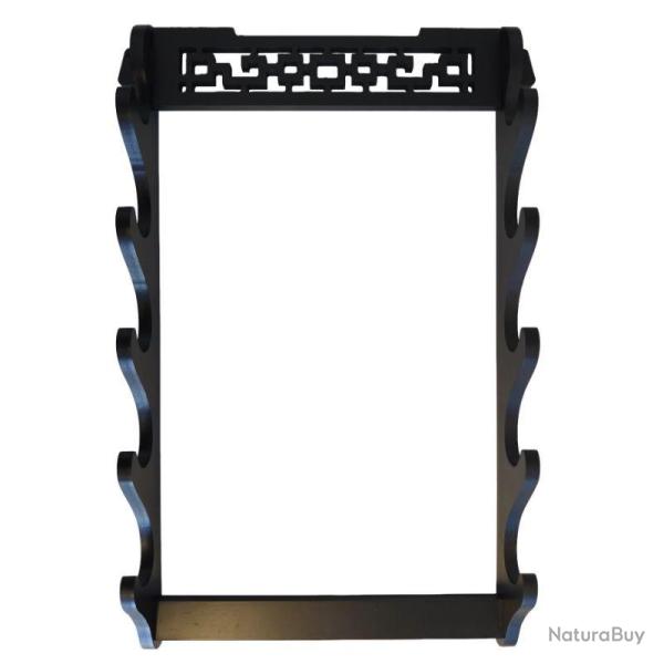 SUPPORT MURAL POUR 5 KATANAS AVEC FRONTON DECORE