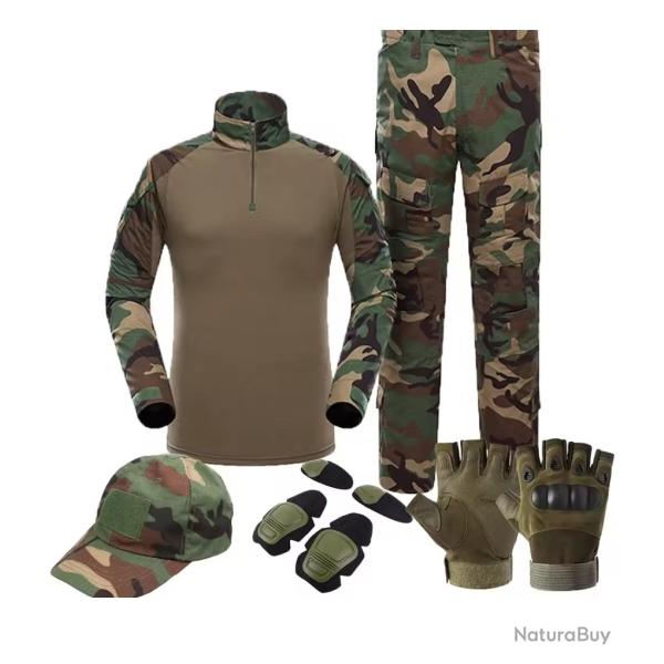 Uniforme tactique, combinaison de Camouflage + quipement  (Camo Fort Arme Franaise) (4)