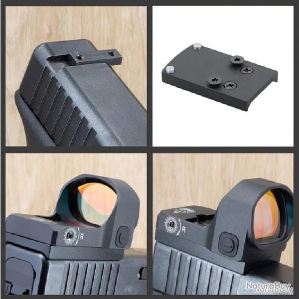Plaque Montage Red Dot Holosun 407C Glock Non Mos - SKX INDUSTRIES