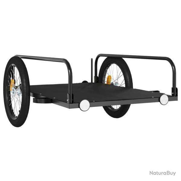 Remorque chariot transport de v�lo 135 x 70 x 37 cm fer noir 02_0044064