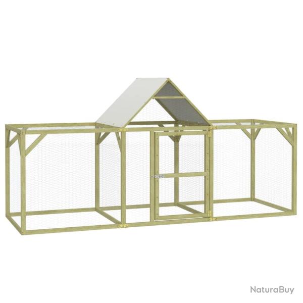 Poulailler enclos cage poules 300 x 100 x 150 cm bois de pin massif impr�gn� marron 02_0043924