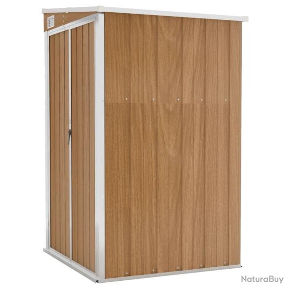 Remise de jardin murale 118 x 100 x 178 cm acier galvanis marron 02_0044057