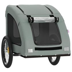 Remorque chariot transport de v&eacute;lo pour animaux de compagnie gris 02_0044206