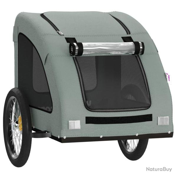 Remorque chariot transport de v�lo pour animaux de compagnie gris 02_0044206