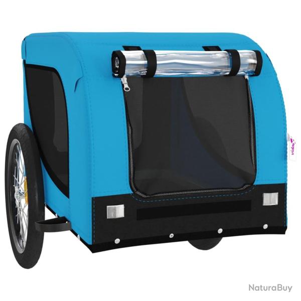 Remorque chariot transport de v�lo pour animaux de compagnie bleu 02_0044246