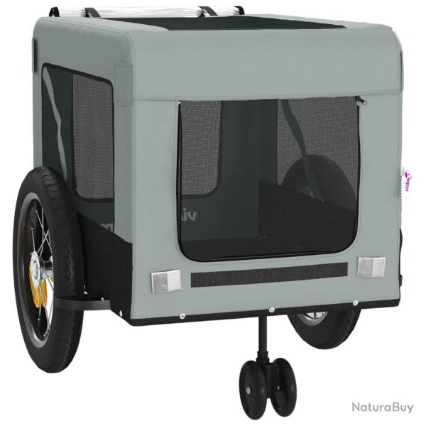 Remorque chariot transport de v�lo pour animaux de compagnie gris 02_0044272