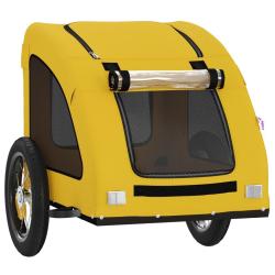 Remorque chariot transport de v&eacute;lo pour animaux de compagnie jaune 02_0044297