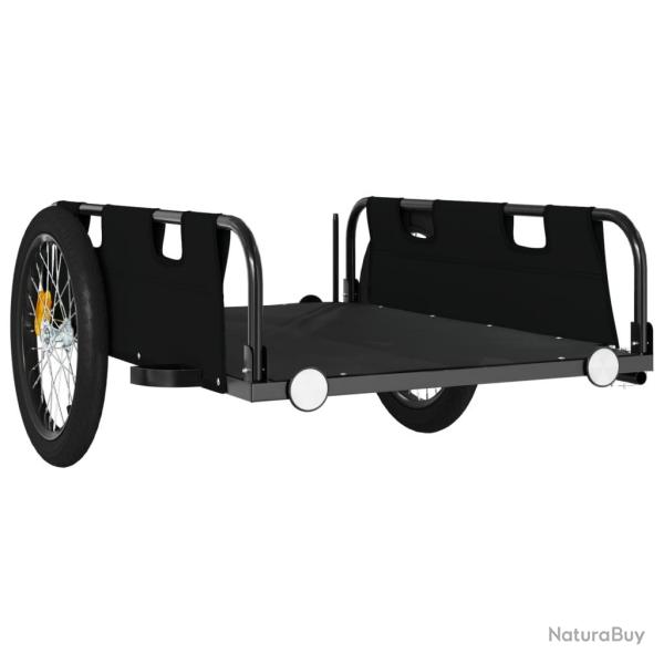 Remorque chariot transport de v�lo tissu oxford fer noir 02_0044401