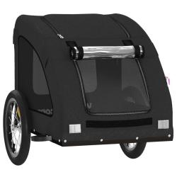 Remorque chariot transport de v&eacute;lo pour animaux de compagnie noir 02_0044219