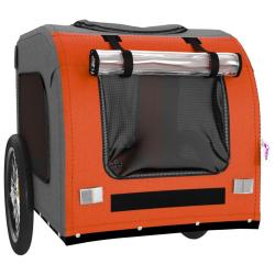 Remorque chariot transport de v&eacute;lo pour animaux de compagnie Orange 02_0044333