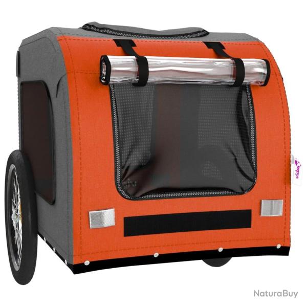 Remorque chariot transport de v�lo pour animaux de compagnie Orange 02_0044333