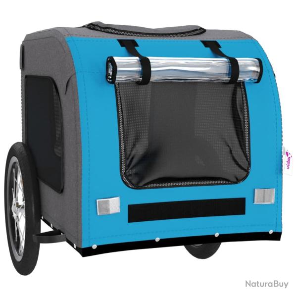 Remorque chariot transport de v�lo pour animaux de compagnie bleu 02_0044240