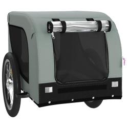 Remorque chariot transport de v&eacute;lo pour animaux de compagnie gris 02_0044265