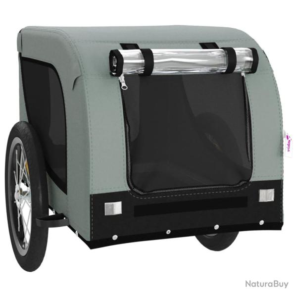 Remorque chariot transport de v�lo pour animaux de compagnie gris 02_0044265