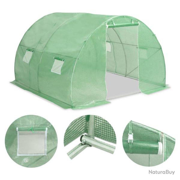 Serre tente abri plante fleur l�gumes 9 m� 300 x 300 x 200 cm vert 02_0044456