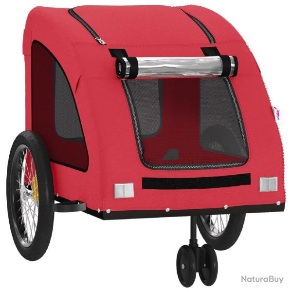 Remorque chariot transport de v�lo pour animaux de compagnie rouge 02_0044352