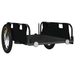 Remorque chariot transport de v&eacute;lo tissu oxford fer noir 02_0044400