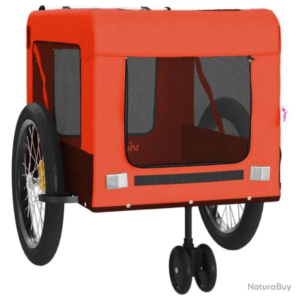 Remorque chariot transport de v�lo pour animaux de compagnie Orange 02_0044339