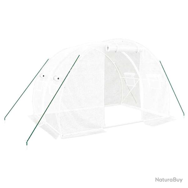 Serre tente abri plante fleur l�gumes avec cadre en acier 6 m� 3 x 2 x 2 m blanc 02_0044609