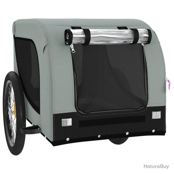 Remorque chariot transport de v�lo pour animaux de compagnie gris 02_0044270