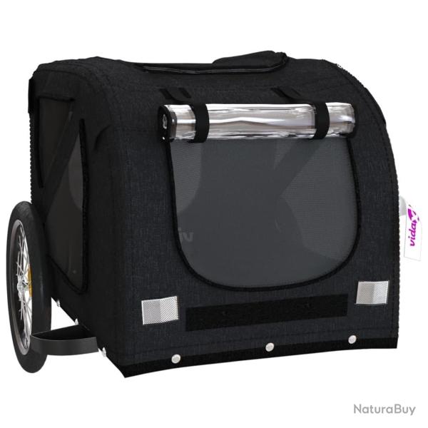 Remorque chariot transport de v�lo pour animaux de compagnie noir 02_0044220