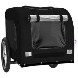 Remorque chariot transport de v&eacute;lo pour animaux de compagnie noir 02_0044224