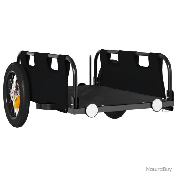 Remorque chariot transport de v�lo tissu oxford fer noir 02_0044404