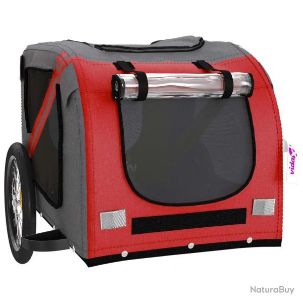 Remorque chariot transport de v�lo pour animaux de compagnie rouge 02_0044360