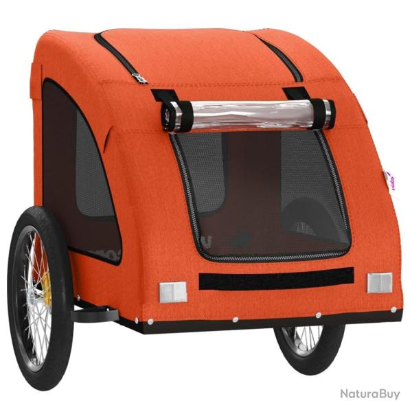 Remorque chariot transport de v�lo pour animaux de compagnie Orange 02_0044323