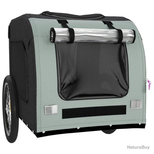 Remorque chariot transport de v�lo pour animaux de compagnie gris 02_0044259