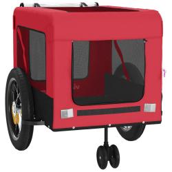 Remorque chariot transport de v&eacute;lo pour animaux de compagnie rouge 02_0044367