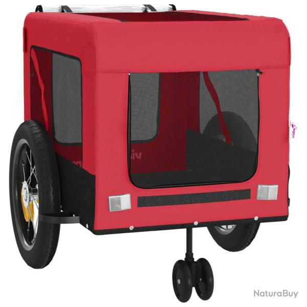 Remorque chariot transport de v�lo pour animaux de compagnie rouge 02_0044367